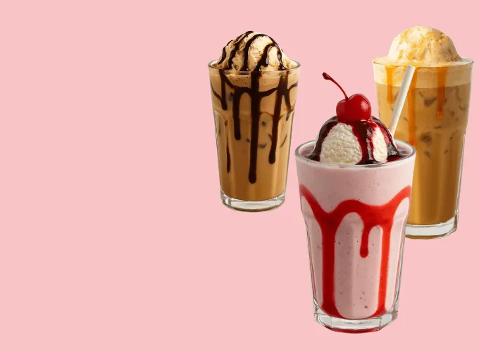 Belgian waffle and boba shake at a Tasty Nation outlet in Chennai